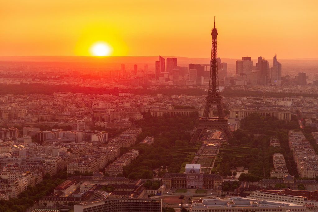Eiffel Tower at Sunset landscape
